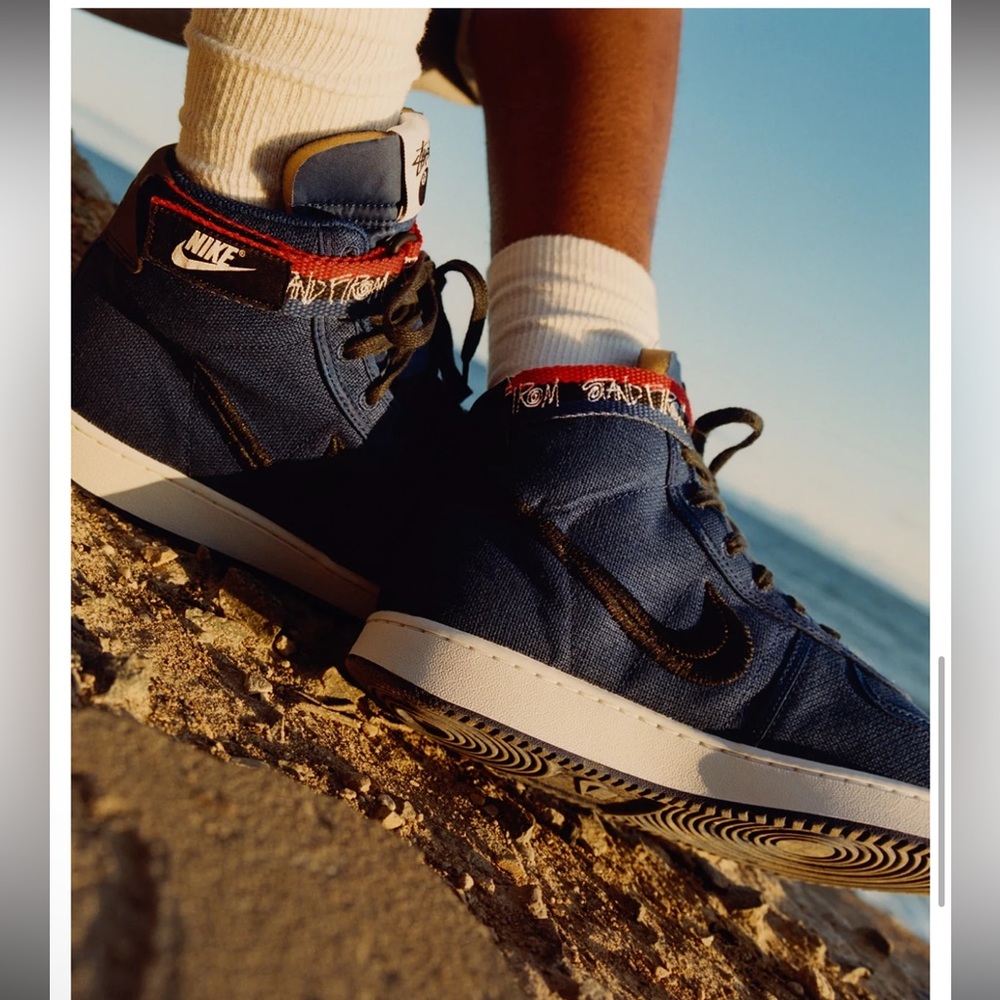 NEW Nike Vandal High SP "Stussy Deep Royal Blue" sneakers - Picture 8 of 12